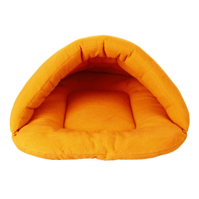 Newest Home decor 4 Colors Pet Dog Cat Cave winter Warm Bed House Sleeping Bag Plush Mat pets supply high quality free shipping