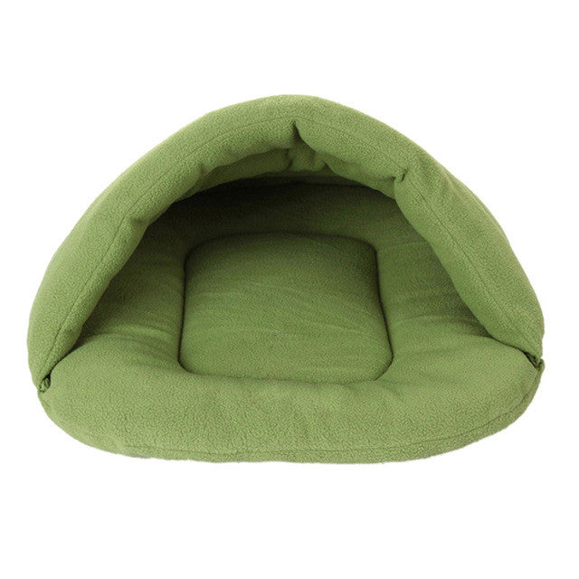 Newest Home decor 4 Colors Pet Dog Cat Cave winter Warm Bed House Sleeping Bag Plush Mat pets supply high quality free shipping