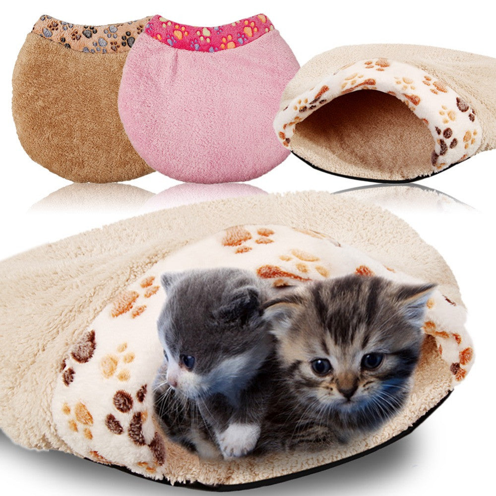 2017 High Quality Kitten Cat  Cave Pet Warm Winter Dog Bed House Puppy Sleeping Mat Dog Pad Nest